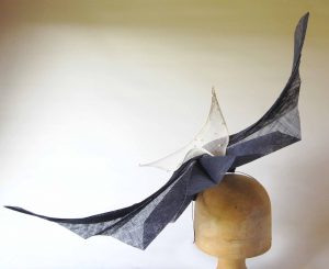 Origami form with sail detail